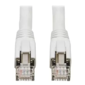 Image of Tripp Lite N272-003-WH Cat8 25G/40G-Certified Snagless Shielded S/FTP Ethernet Cable (RJ45 M/M) PoE White 3 ft. (0.91 m)