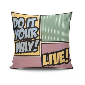 Image of NKRLNT-085 - No Filling Multicolor Cushion Cover