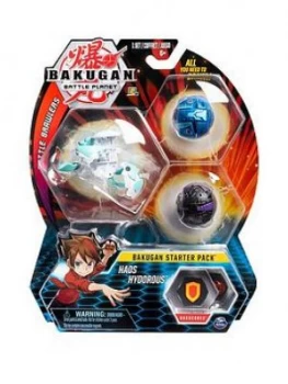 Image of Bakugan Bakugan Starter Pack - 03 Pro Lion White, Dragonoid Black, T-Rex Blue