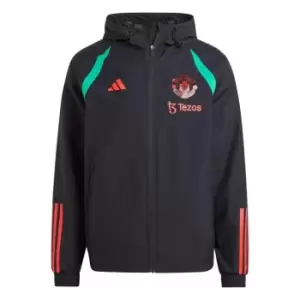 Image of adidas Manchester United All-weather Jacket 2023 2024 Adults - Black