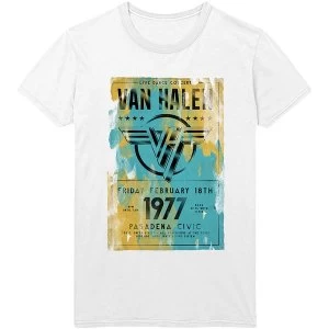 Image of Van Halen - Pasadena '77 Mens XX-Large T-Shirt - White