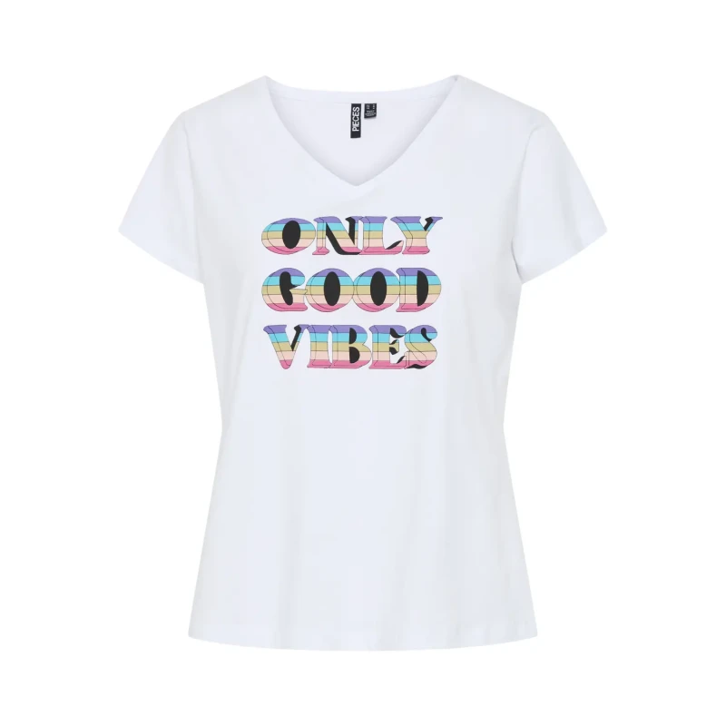 Image of Pieces Womens T-Shirt Pieces Pcserima Fc Blanc Female XS