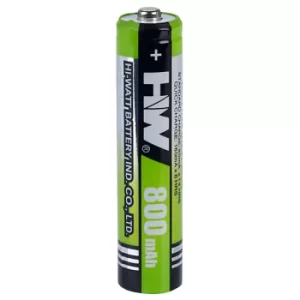 Image of Hi-Watt AAA800 AAA Battery 1.2V 800mAh NiMH Cell