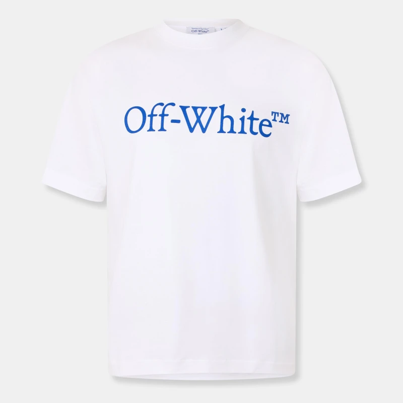 Image of Off White Mens - Stripe Skate Horizontal Stripe T-Shirt White-True Blue male XS