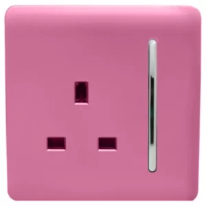 Image of Trendi Switch 1 Gang 13Amp Switched Socket in Pink