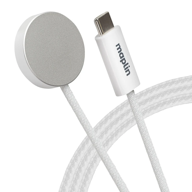 Image of Maplin Magnetic Wireless Charger for Smartwatch USB-C Qi Compatible