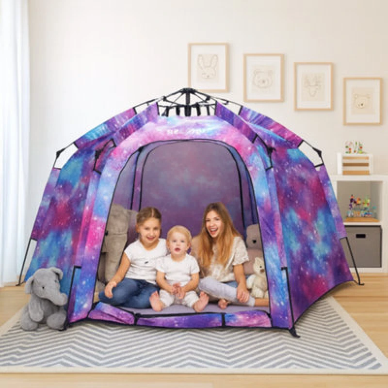 Image of GardenSkill Xl Indoor Kids Tent Playhouse - Portable Large Pop Up Teepee Sleepover Dome Gazebo Den For Boys Girls Children With Lights Windows