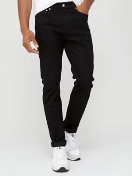 Image of Calvin Klein Jeans 058 Slim Tapered Jeans - Black, Size 32, Length Xl, Men