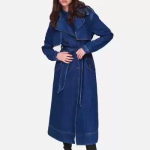 Image of Aligne Jamison Denim Trench Coat - EU 38/UK 10