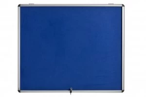 Image of Bi-Office Blue Felt Lockable Ntcbrd 6xA4 700x653mm