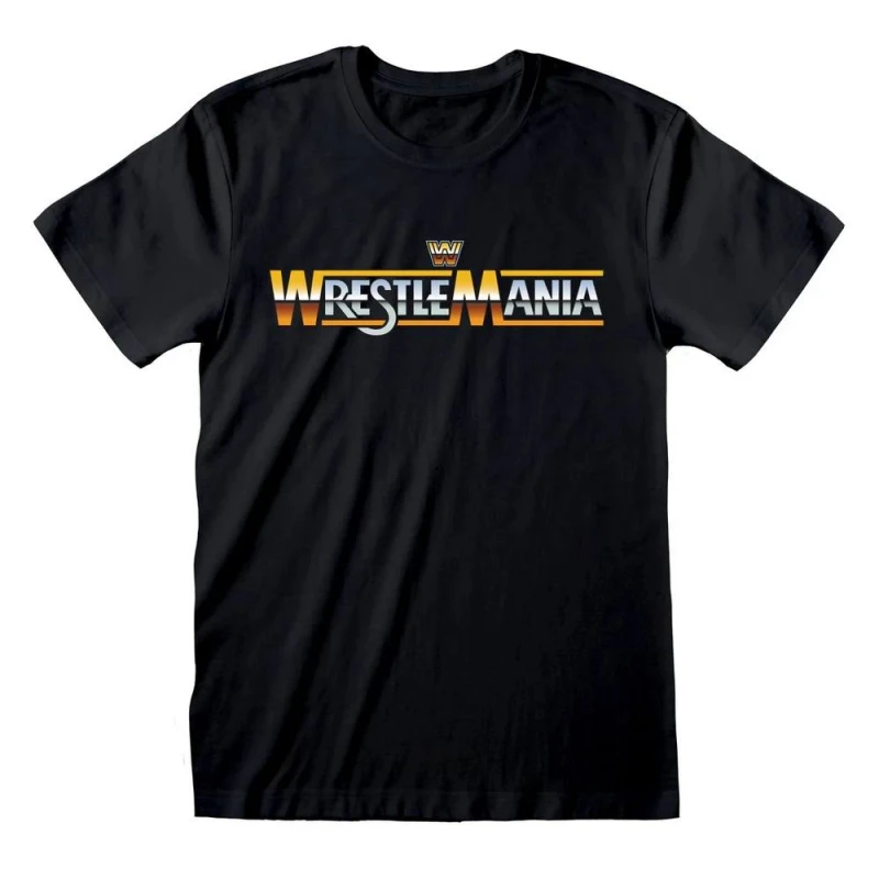 Image of WWE Mens Wrestlemania T-Shirt in Black Size: Large Black Male L
