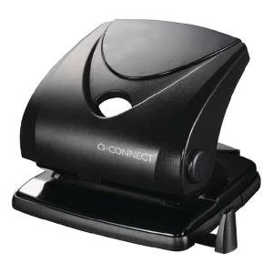 Image of Q-Connect Standard Duty Hole Punch 30 Sheet Black 827P
