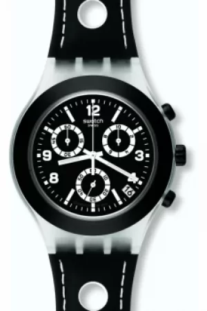 Image of Mens Swatch Black Cup Chronograph Watch SVCK4072