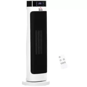 Image of HOMCOM Freestanding Ceramic Space Heater in Black, black