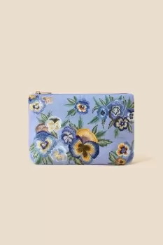Image of Large Embroidered Make-Up Bag