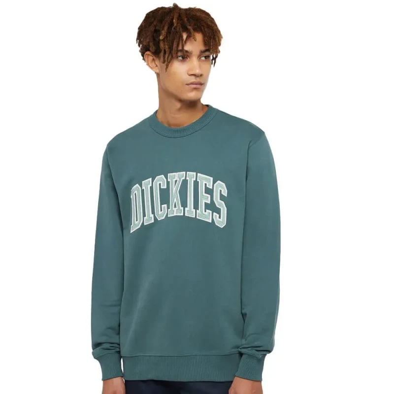 Image of Dickies Green Aitkin Sweatshirt Green Male M 222751UK