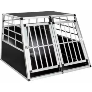Image of Dog crate double - dog cage, puppy crate, dog travel crate - 97 x 90 x 69,5cm - black