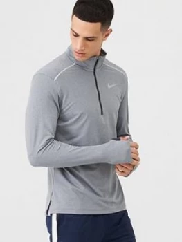 Image of Nike Half Zip Running Top - Grey, Size 2XL, Men