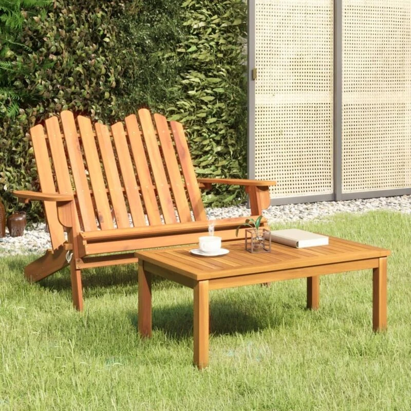 Image of VIDAXL 2 Piece Adirondack Garden Lounge Set Solid Wood Acacia Vidaxl 8720845717537