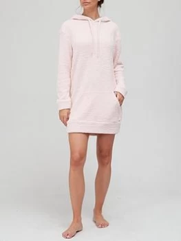 Image of Calvin Klein One Super Soft Lounge Hoodie Dress - Pink Size M Women