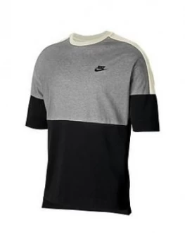 Image of Nike Short Sleeve Jersey Top - Grey/White Size M Men