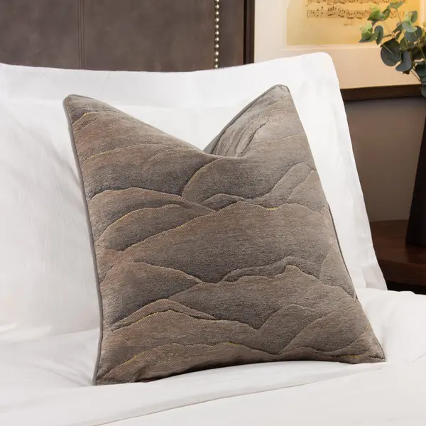 Image of Stratus Cushion Taupe, Taupe / 45 x 45cm / Polyester Filled