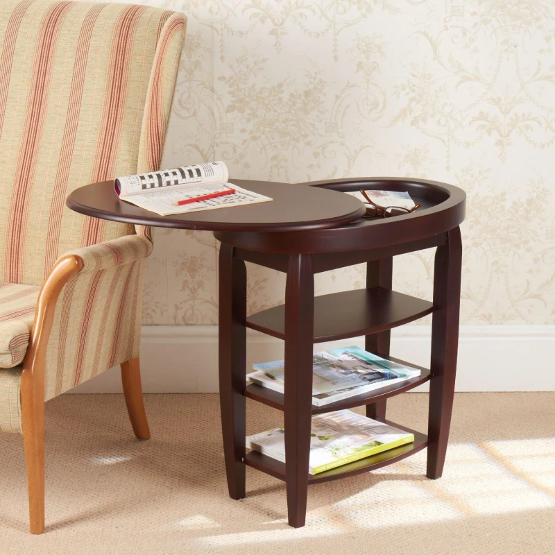 Image of Greenhurst Swivel Top side table - Brown Brown One Size