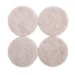Image of BQ Cream Felt Self Adhesive Pad Protector Dia38mm Pack of 4