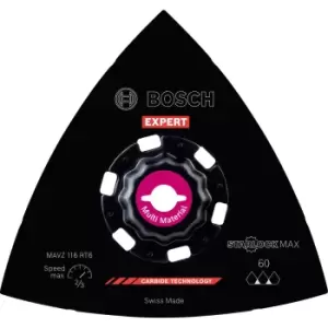 Image of Bosch Expert MAVZ 116 RT Starlock Max Oscillating Multi Tool Sanding Plate 116mm 60g Pack of 1