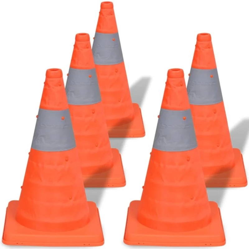 Image of VIDAXL 5 Pop-up Traffic Cones 42cm Vidaxl 8718475944126