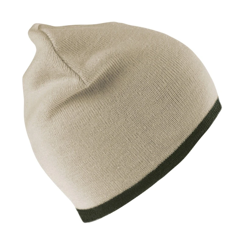 Image of Result Result Men Reversible Fashion Beanie in Stone Stone One Size Male 5063425958443