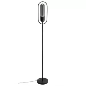 Image of Floor Lamp, 1 x 7W LED, 4000K, 790lm, Black, Smoked - Luminosa Lighting