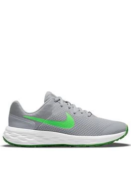 Image of Nike Revolution 6 - Grey/Green, Grey/Green, Size 5
