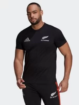 Image of adidas All Blacks Rugby Cotton T-Shirt, Black Size XS Men