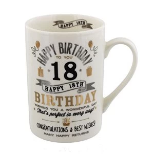 Image of Signography Silver & Gold 18th Birthday Mug