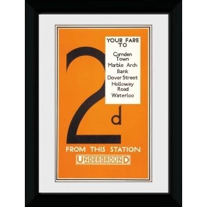 Image of Transport For London Fare 50 x 70 Framed Collector Print