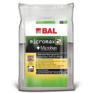 Image of Micromax2 Grout for Walls & Floors - Smoke 2.5kg - BAL