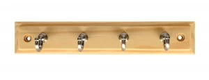 Image of Wickes Key Tidy - Pine and Satin Nickel 230mm