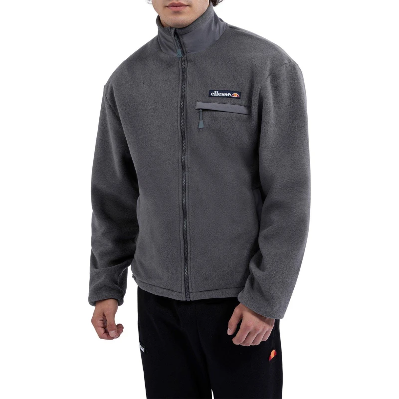 Image of Ellesse Mens Maseben Full-Zip Fleece Dark Grey male Small