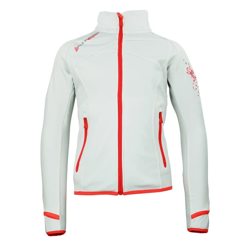 Image of Peak Mountain Girls fleece shell jacket Peak Mountain Gaclimate Blanc Female 16 ans GACLIMATE/XJ-BLANC