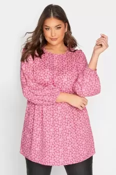 Image of Balloon Sleeve Peplum Top