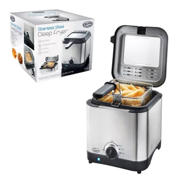 Image of Quest 1.5L Brushed Stainless Steel Deep Fryer