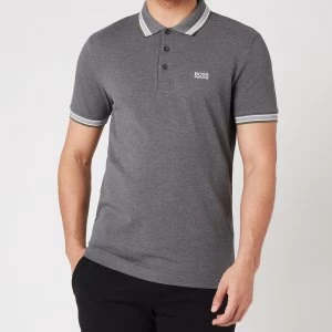 Image of Hugo Boss Athleisure Paddy Pique Polo Shirt Medium Grey Size L Men