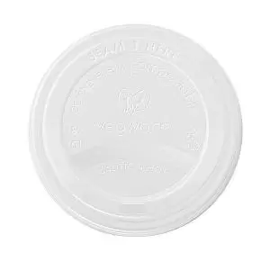 Image of Vegware Hot Cup Lid 12oz 89-series White Pack of 1000 VLID89S VG92707