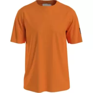 Image of Calvin Klein Jeans Monologo Sleeve Badge Reg Tee - Orange