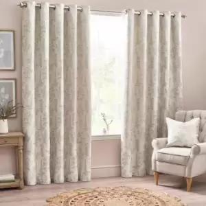 Image of Sophia Room Darkening Eyelet Curtains Natural, Natural / 229 x 229cm