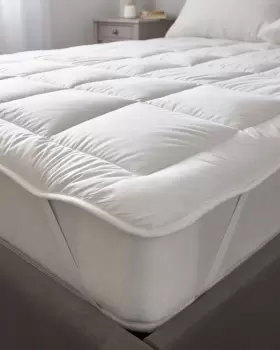Image of Cotton Traders Feels-Like-Down Mattress Topper in White