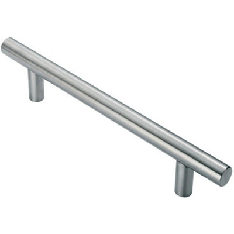 Image of Loops 25mm Straight T Bar Pull Handle 300mm Fixing Centres Satin Stainless Steel Metallics unisex