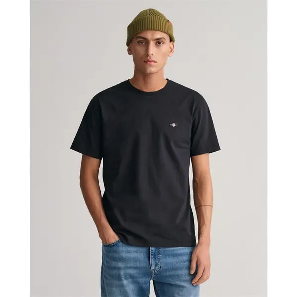 Image of Gant Regular Fit Shield T-Shirt - Black L