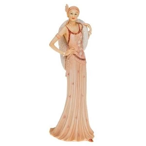 Image of Deco 1930s Pink Charleston Standing Figurine Ornament